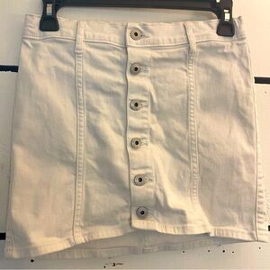 Abercrombie Kids Girls White Jean Skirt, 11/12